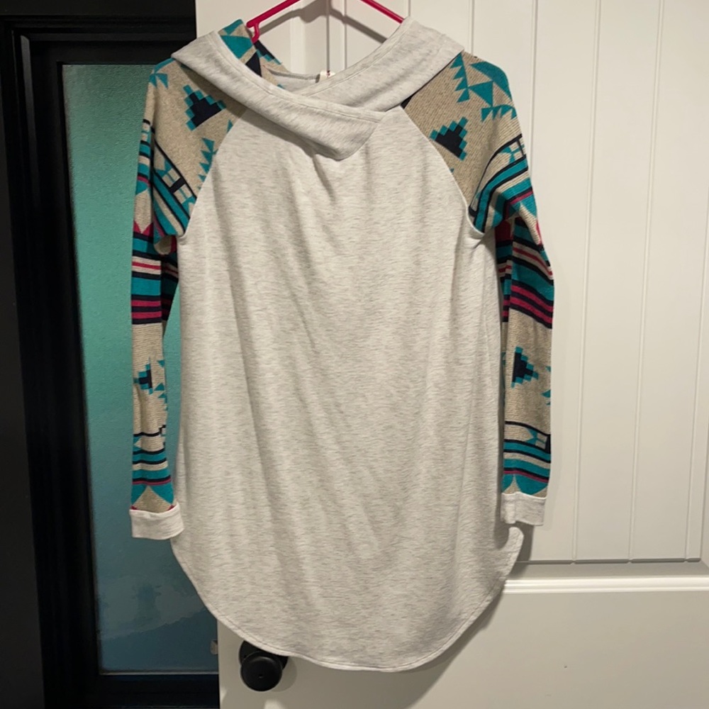 Tunic length boutique hoodie